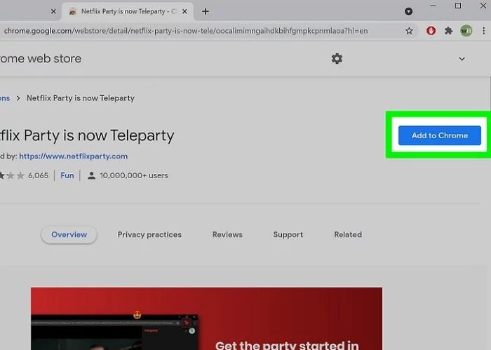 add teleparty to chrome