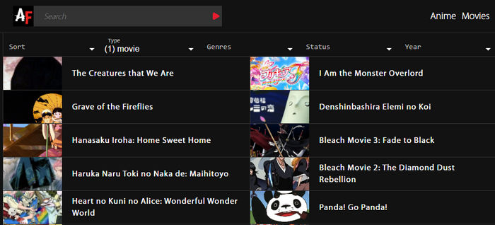 animefrenzy popular anime website unbolcked