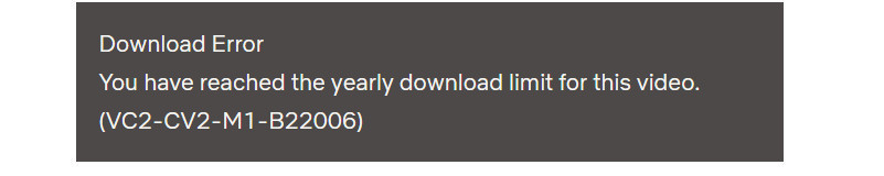 Yearly Download Limit