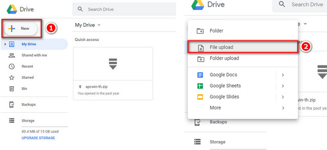 upload to google drive