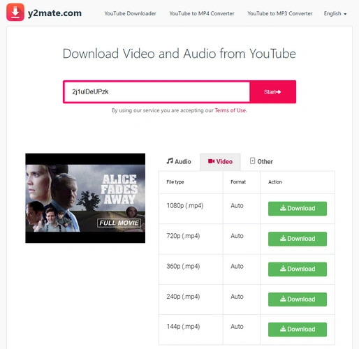 y2mate free download youtube long movie