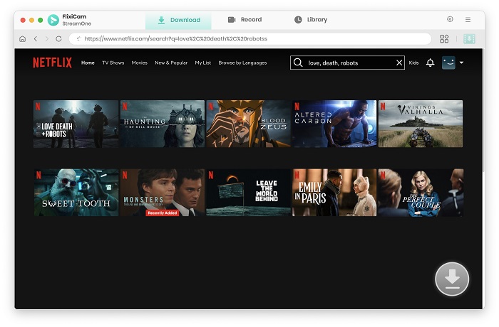 add netflix video URL