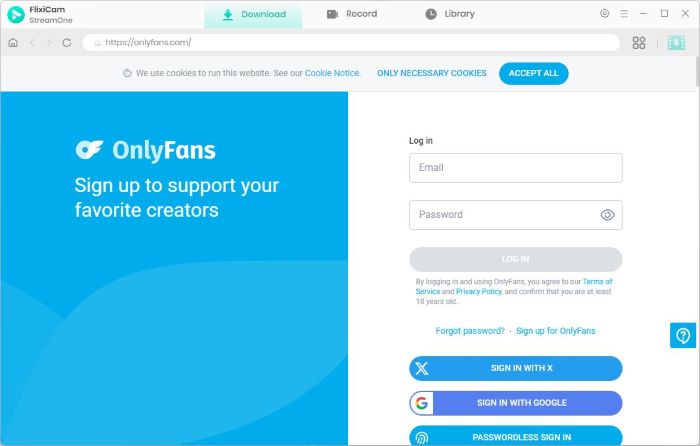 onlyfans login