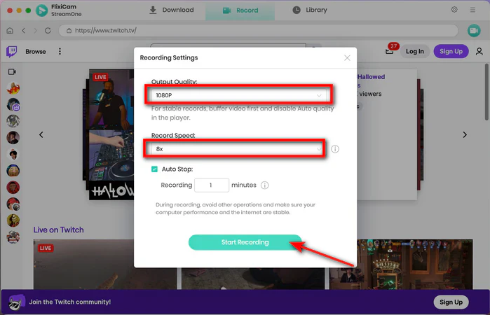 record twitch